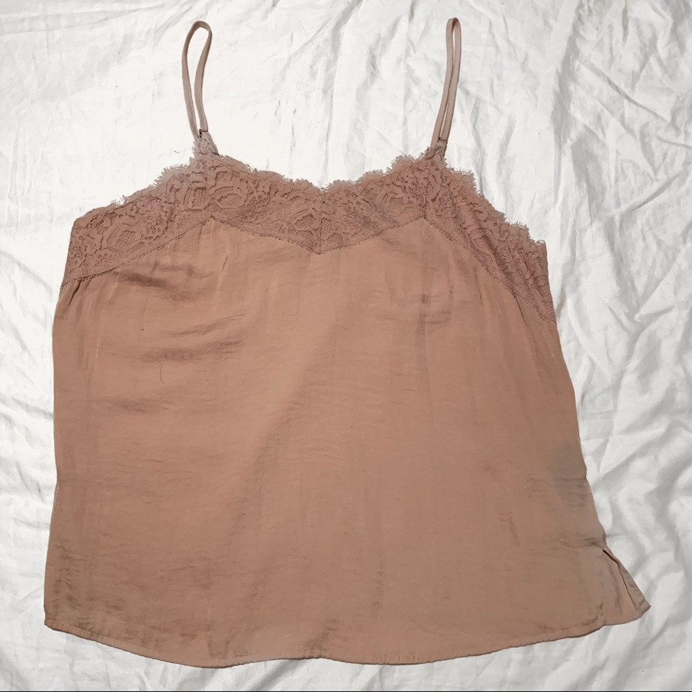 Who What Wear Pink Lace Tank